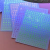Overseas best-selling 12-color letter nail stickers, English letter upper and lower case fluorescent nail stickers, DIY nail decoration Specification image